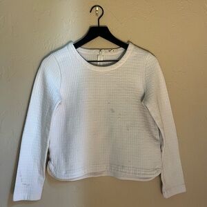 Madewell White Textured Sweatshirt